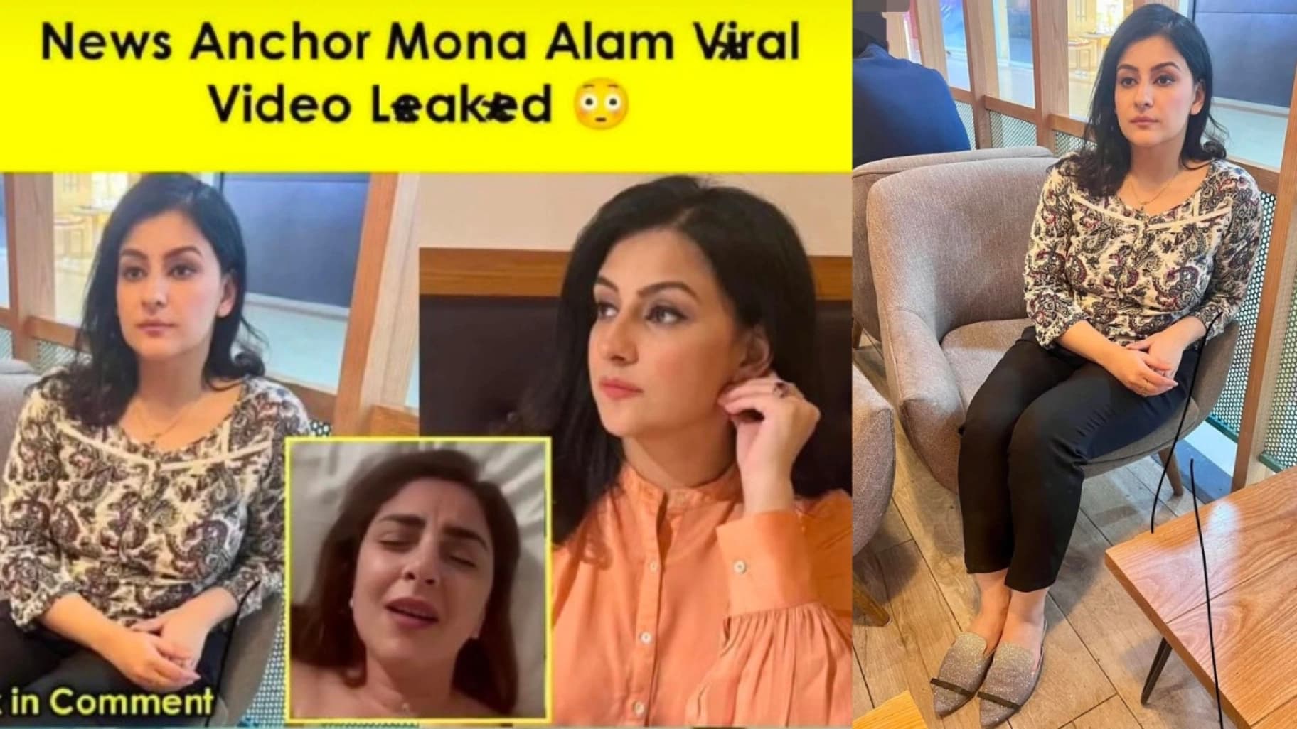 Famous Pakistani news anchor Mona Alam goes viral with jiggling boobs bouncing while fucking hard - Video 1