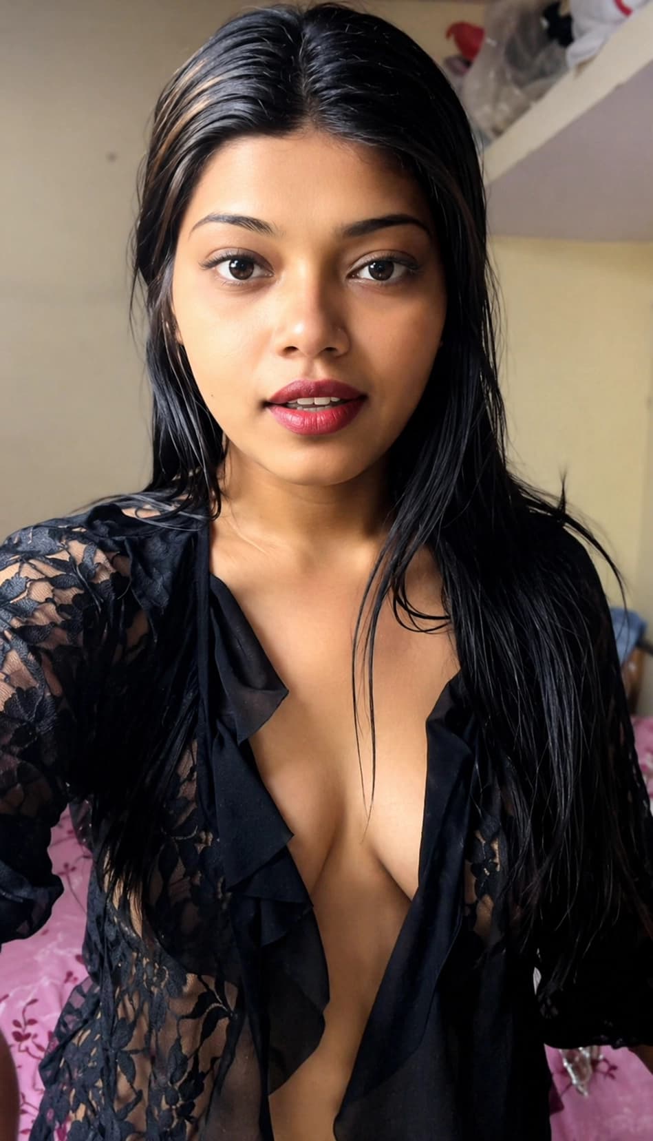 Featured image for Sexy Girl On Tango Boobs Visible In See-Through Top Before Stripping Completely Nude